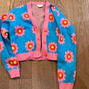 Stella McCartney Blue and Pink Floral Cardigan